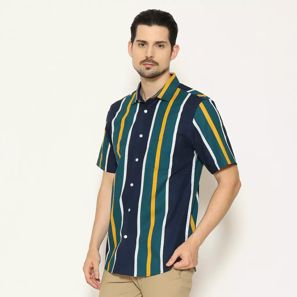 AMK Kemeja Pria Lengan Pendek SHP Dakota S/S Navy Blue