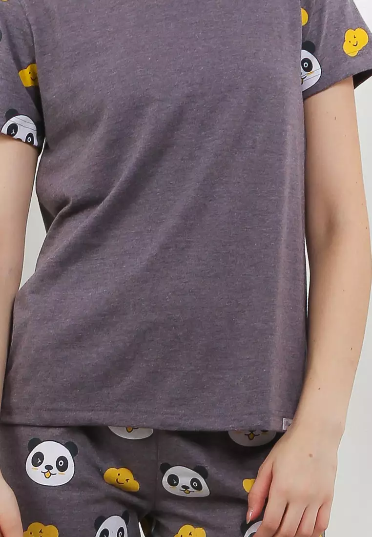 Pyjama Baju Tidur  Short Sleeve Short Pants Sleepwear