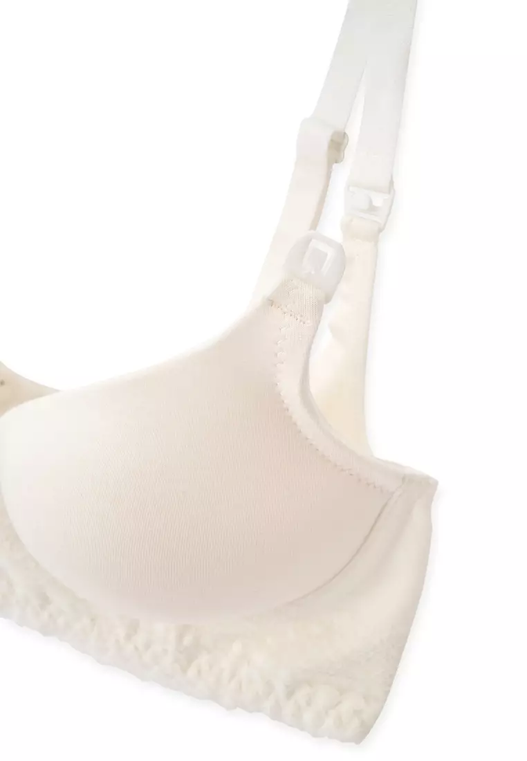 Ecru Maternity Soft Bra, Non-Padded, Non-wired, Underwear for Women