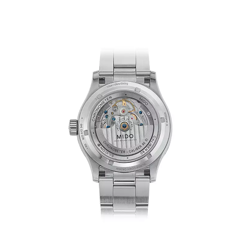 Jam Tangan Pria MIDO Multifort III M038.431.11.041.00 Chronometer 1 Blue Dial Stainless Steel Strap