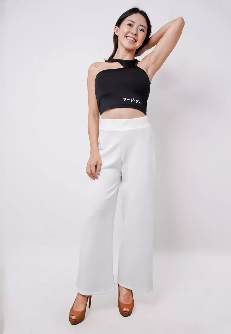 LTE21 TDLA CRNS Crop Casual Wanita Katakana Black