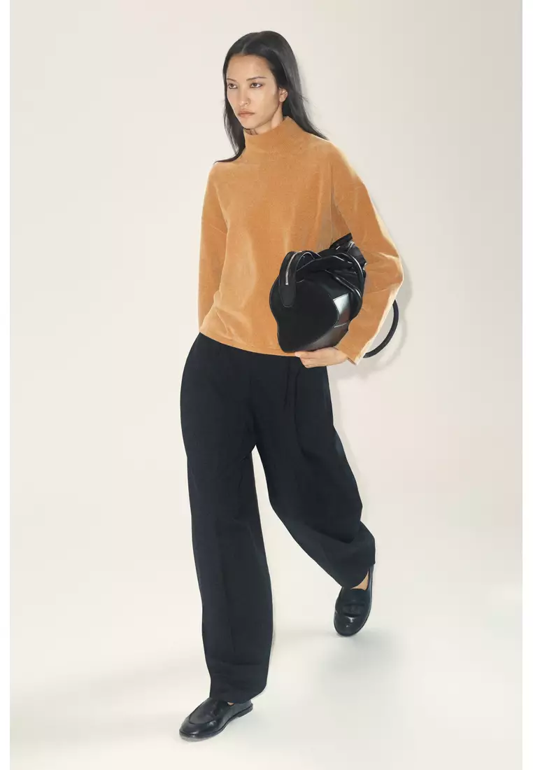 CHENILLE FUNNEL-NECK JUMPER