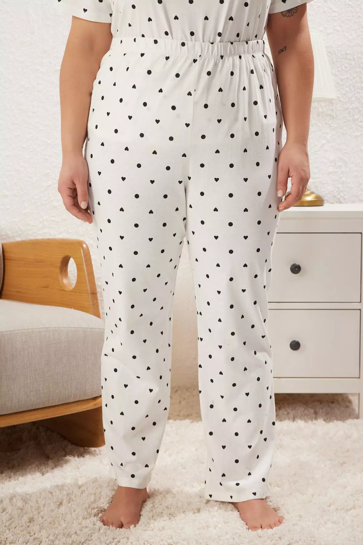 Hearts print Pyjamas Set