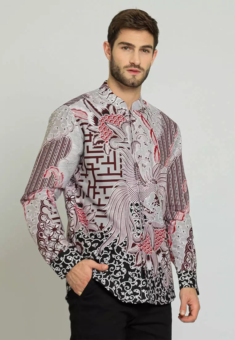 My Aksa Batik Pria Kemeja Koko Panjang Furing Jeremy Jessica