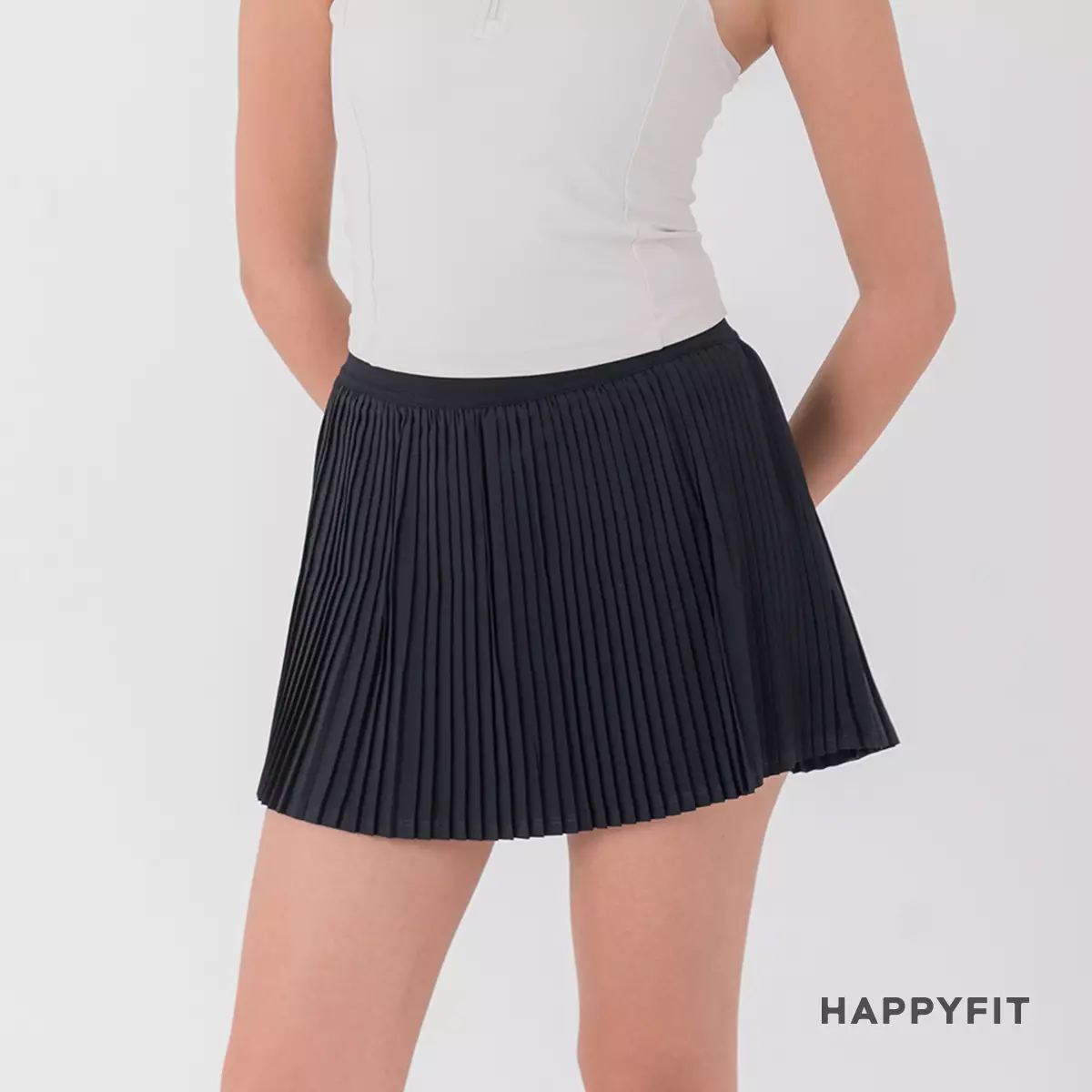 Happyfit Pleated Tennis Skirt Black