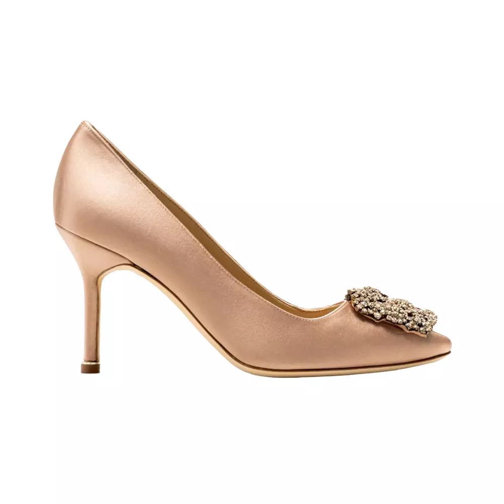 Jual Manolo Blahnik Manolo Blahnik Hangisi 90 Satin Pumps with Ismor