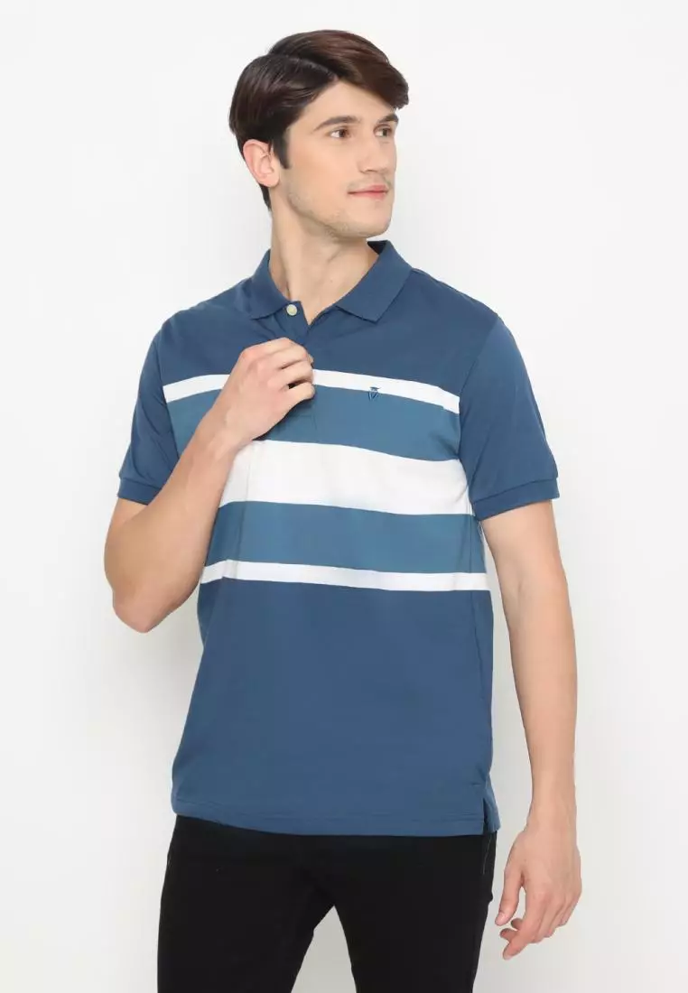 MATSUDA Kaos Polo Pria Katun Baju Cowok Kerah Kawaguchi