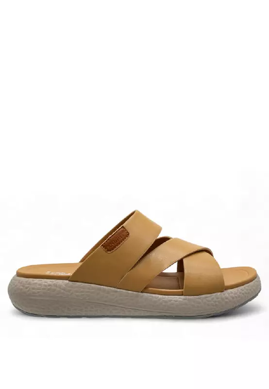 Discount on Knight  shoes - SKU: Knight Men Slip On Faux Leather Classic Casual Sandals - 250140047