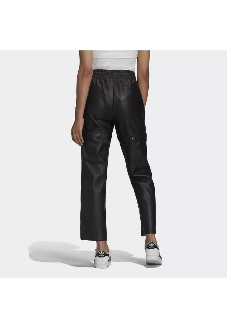adidas Faux Leather SST Track Pants - Blue | Women's Lifestyle | adidas US