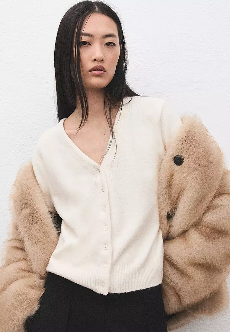 V-Neck Knitted Cardigan