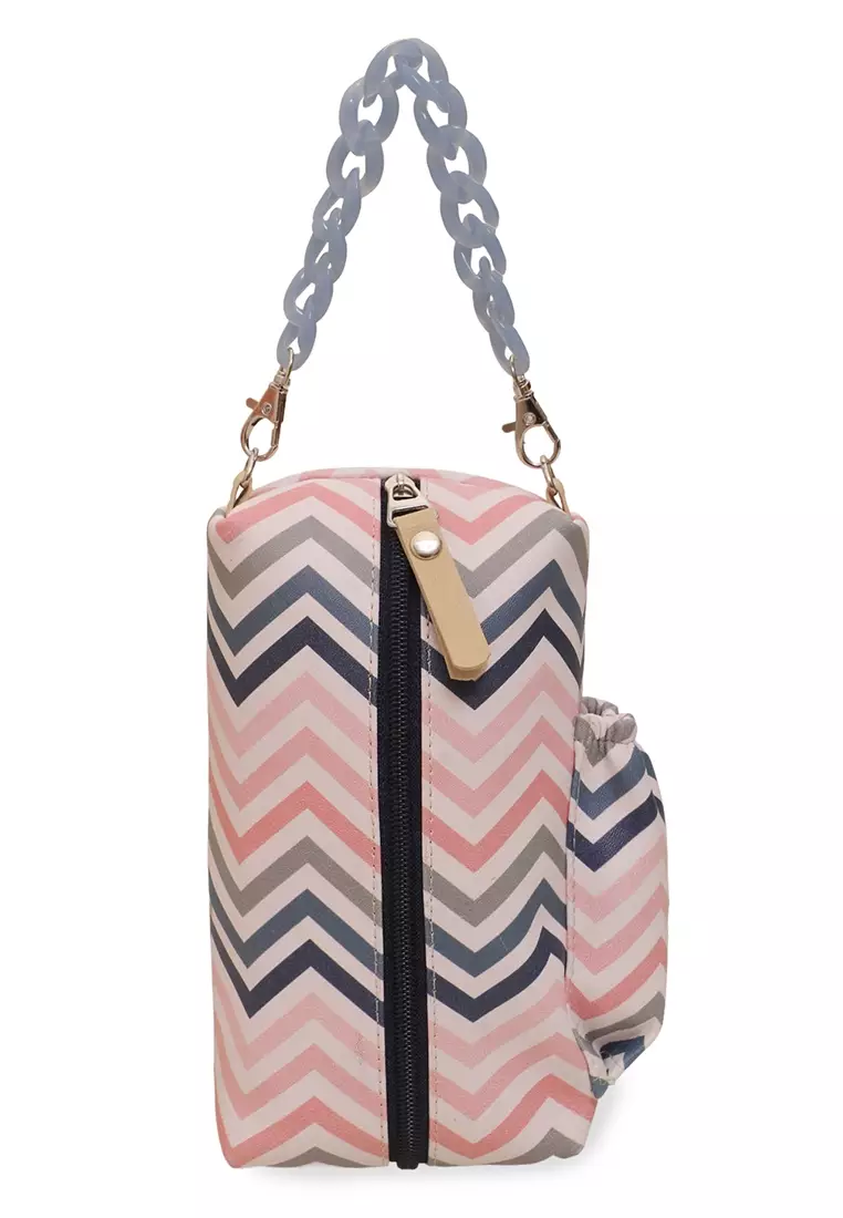 Firda Kantong Tisu 3 IN 1 Desain Simple Multi Color Dan Gambar Unik - Chevron Navy 274C