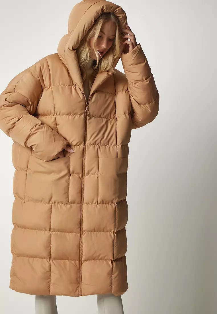 Hooded Long Inflatable Coat