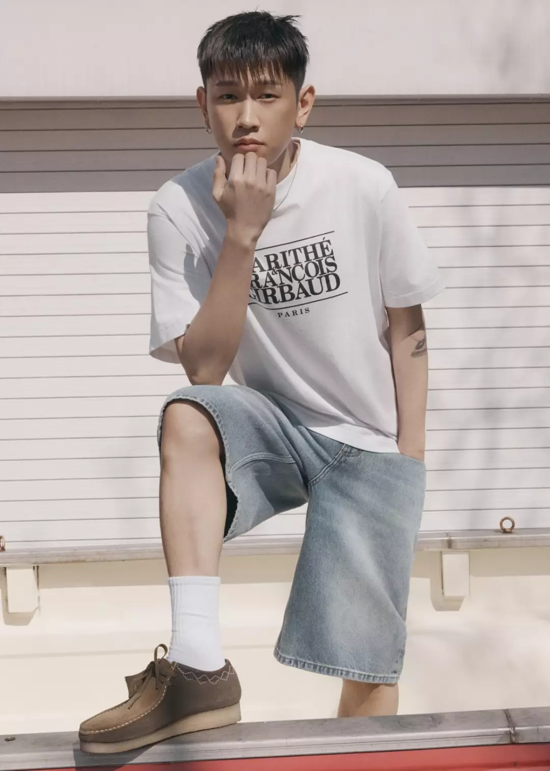 ★Marithe + Francois Girbaud★ CLASSIC LOGO TEE white MFG45C Marithé François Girbaud Classic Logo T-Shirt White – voilà.id