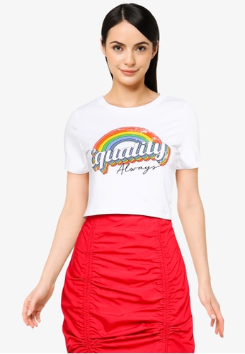 MISSGUIDED white Equality Always Short Sleeves Crop Top 1E5E3AA16CEC9AGS_1