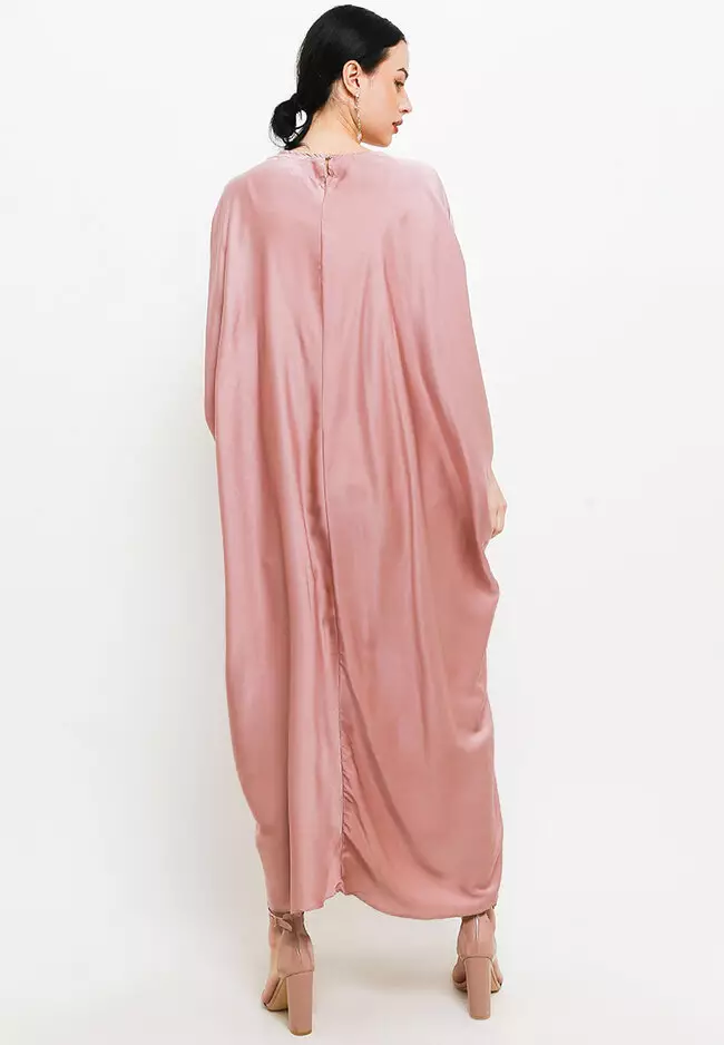 Sateen Kaftan With Crystal Detail