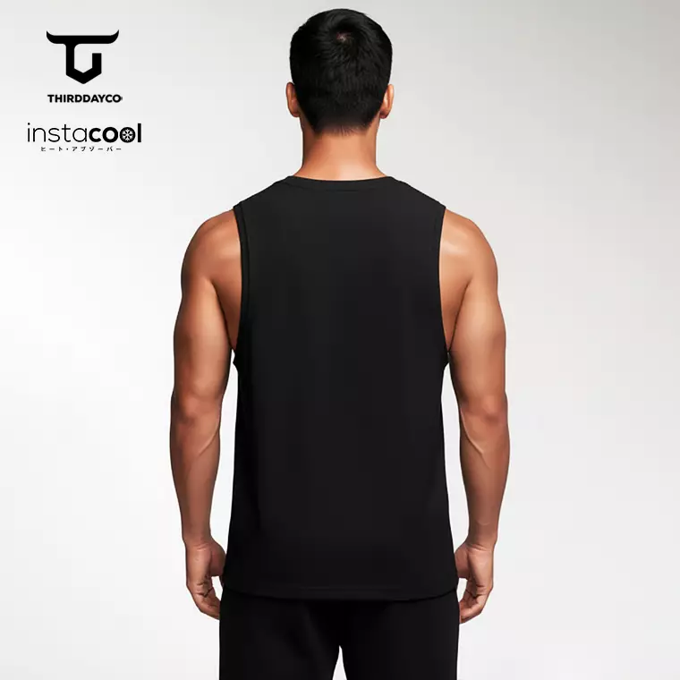 MTX73 Kaos Singlet Gym Pria SVN Instacool "doubt" hitam