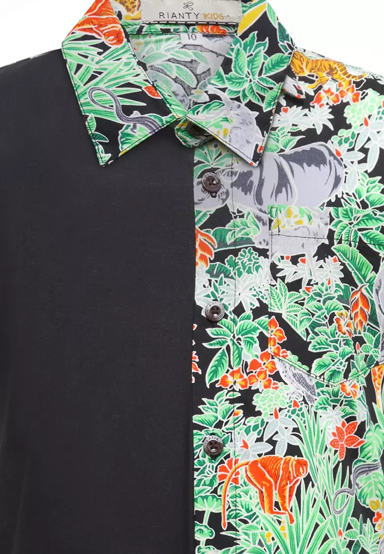 Hem Kids Anak Laki Laki Lengan Pendek Zoo Green