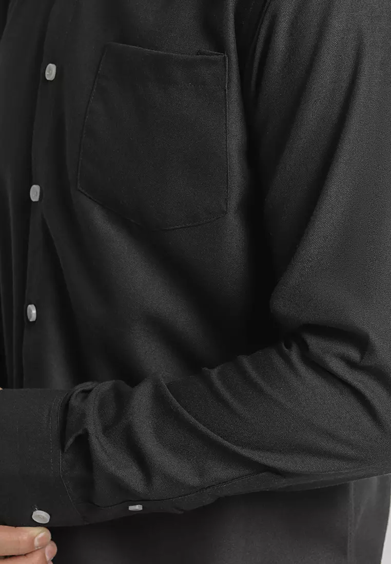 Solid Black LS Premium Shirt