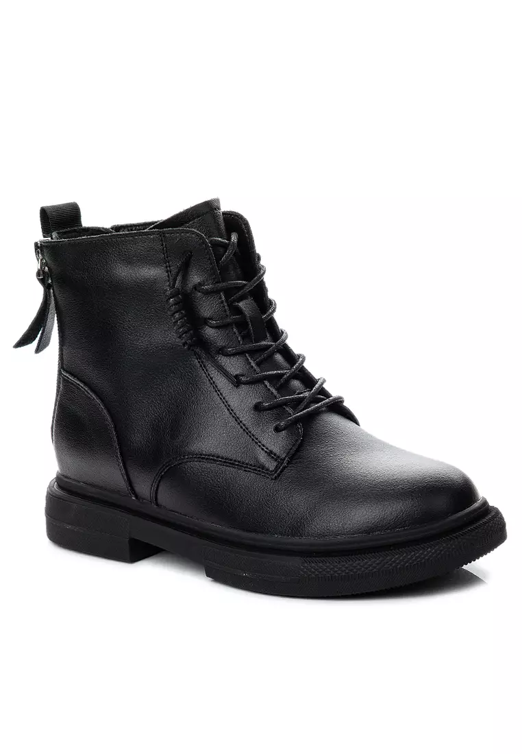 Discount on Twenty Eight Shoes  shoes - SKU: Double Zipper Leather Boot Cb778