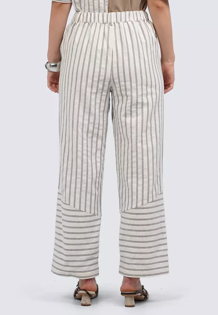 Stripes Linen Pants KHAKI