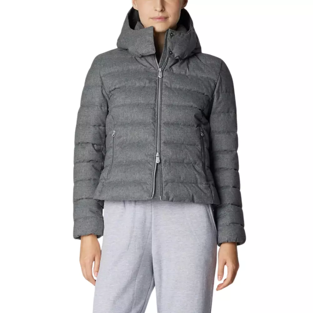 Nadia Hooded Jacket Mid Grey Melange