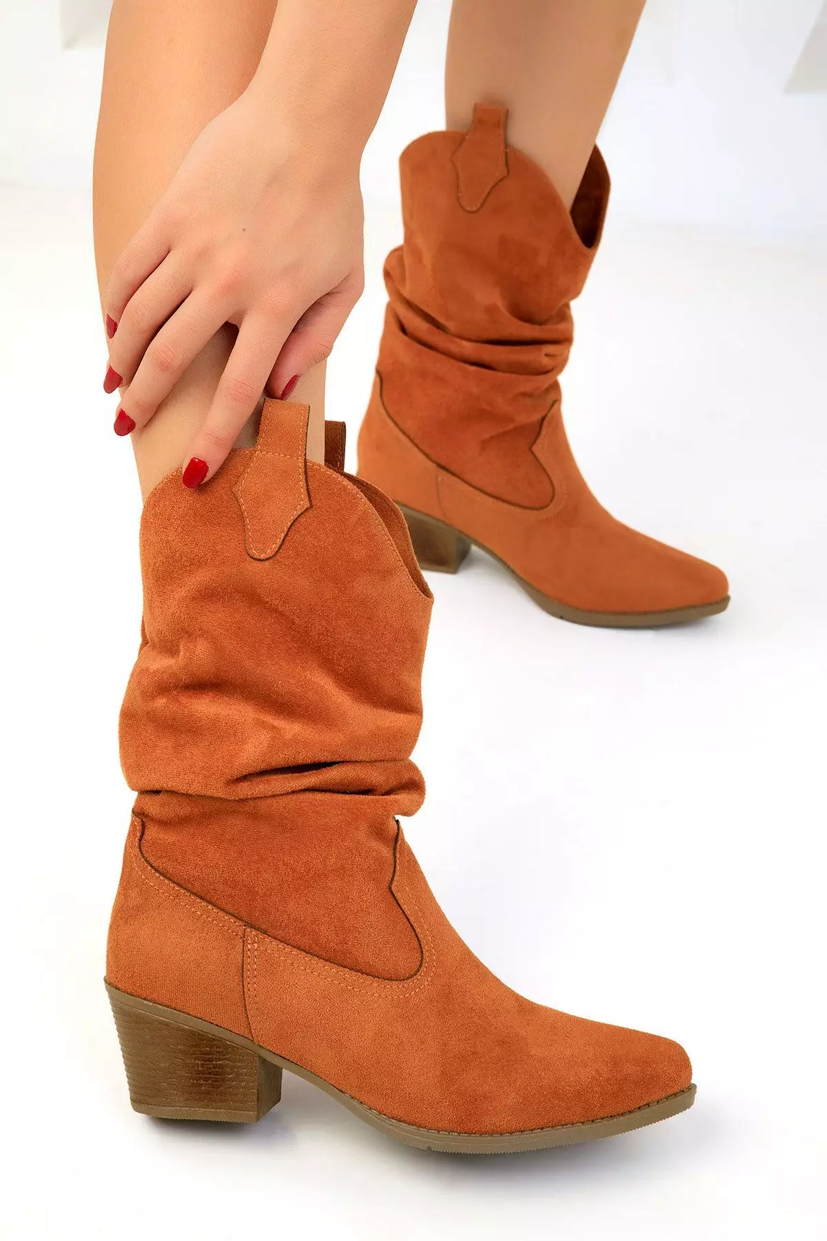 Discount on Soho  shoes - SKU: Ruched Cowboy Boots