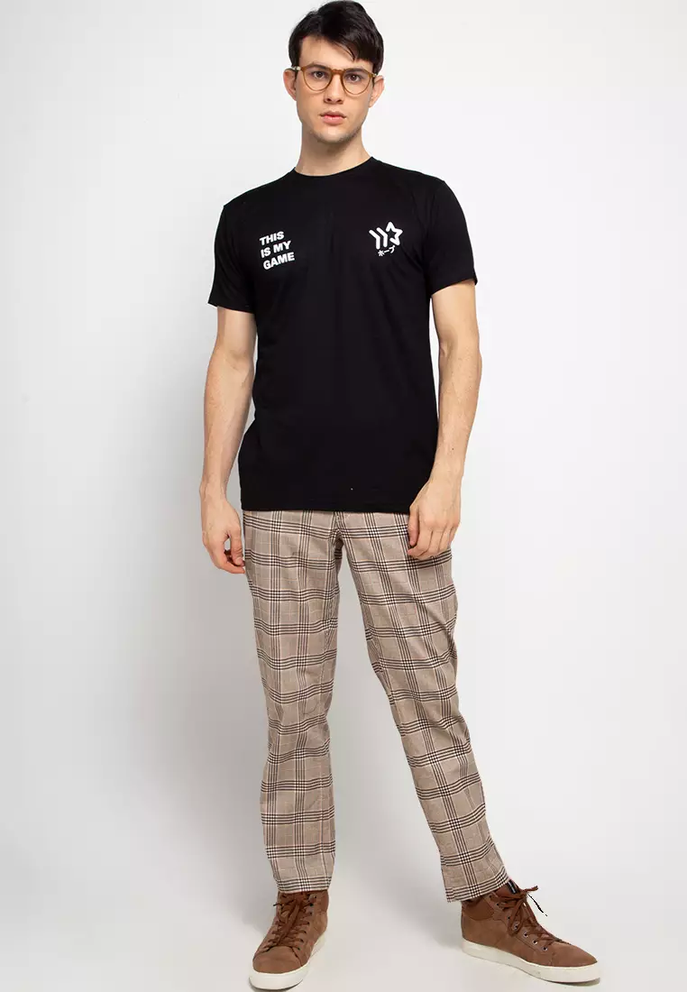 Nade NT312 This is MG x Nade Star Hitam Kaos anti kusut Pria