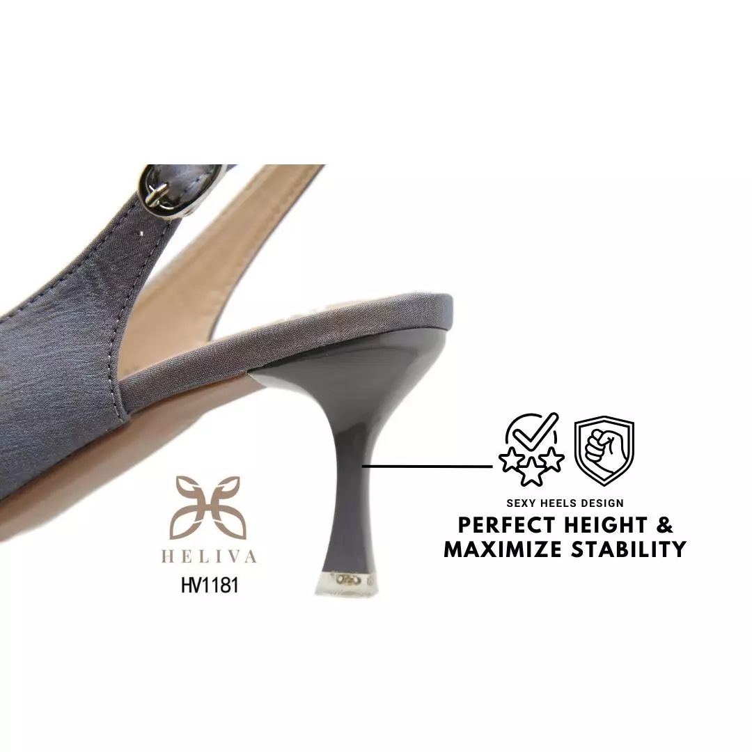 Heliva Vienna High Heels Shimmer Sling Back Bow Accessories Sol 6.5cm HV1181