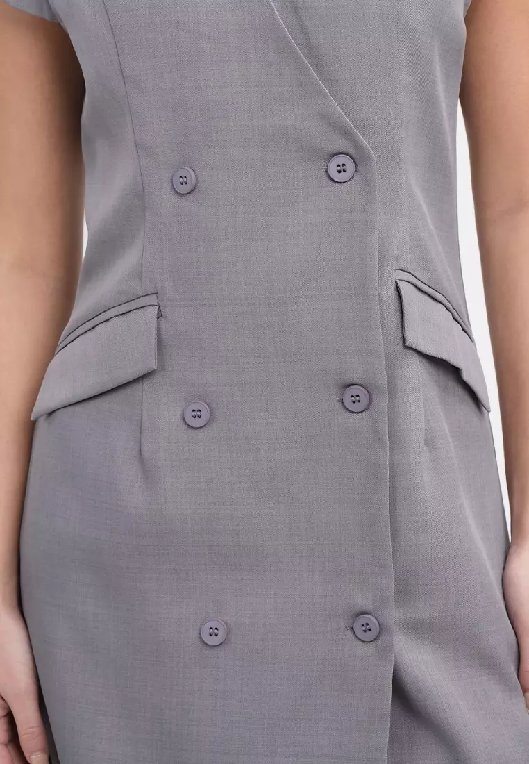 Nina Double-Breasted Collared Sheath Dress