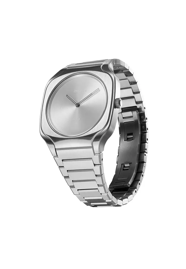 Grey Frame Square Bracelet Watch, 37 mm