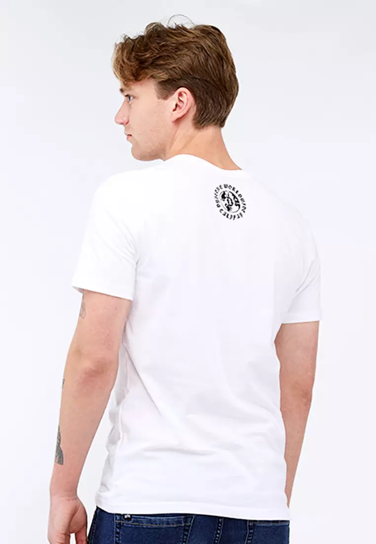 Round Neck Short Sleeves Slim Fit T-Shirt