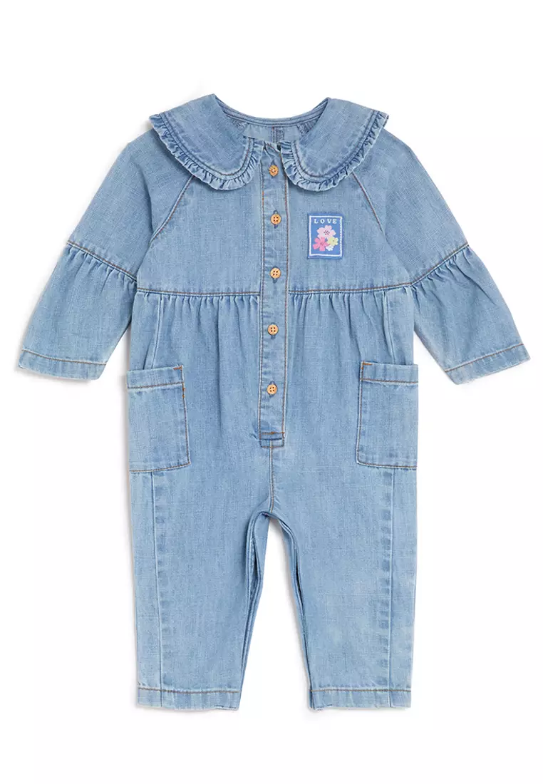 Pure Cotton Denim Jumpsuit