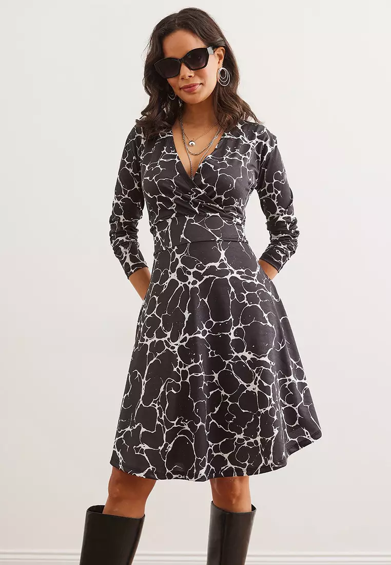 Double-Breasted Knitted Dress