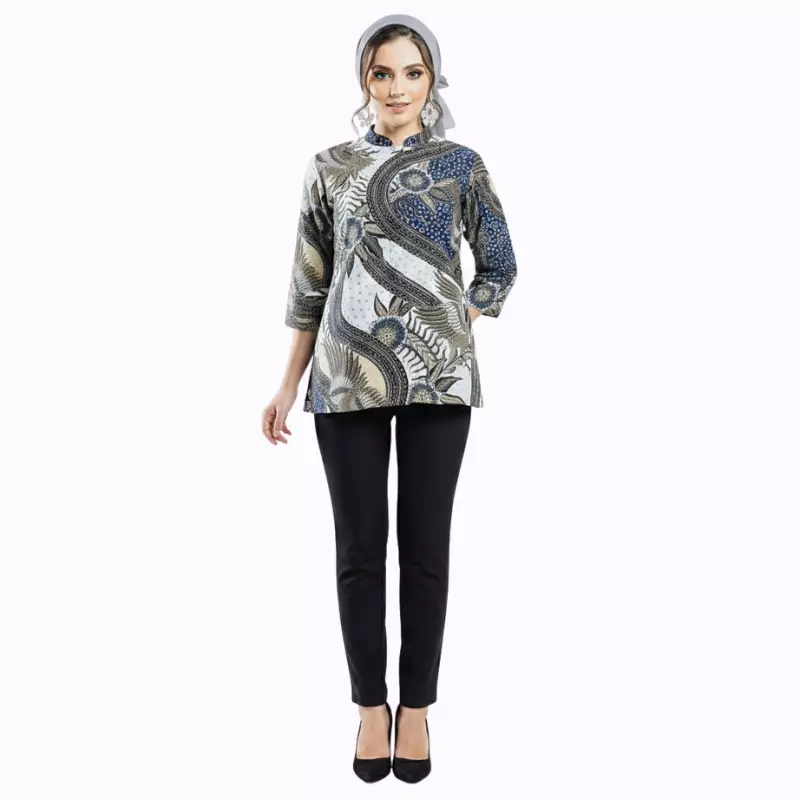 Blazer Batik Wanita - Bhatara Batik Celestia - Atasan Batik Modern Lengan Panjang