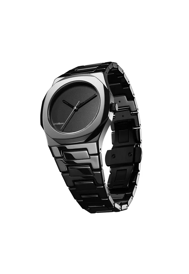 D1 Milano Ceramic 37MM - PURE BLACK - D1-CEBU01