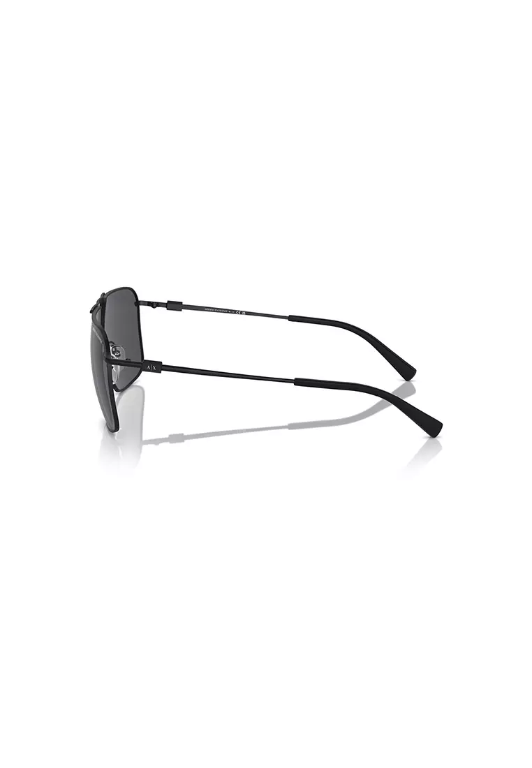 Men Pilot Frame Black Sunglasses, UV Protection - AX2050S