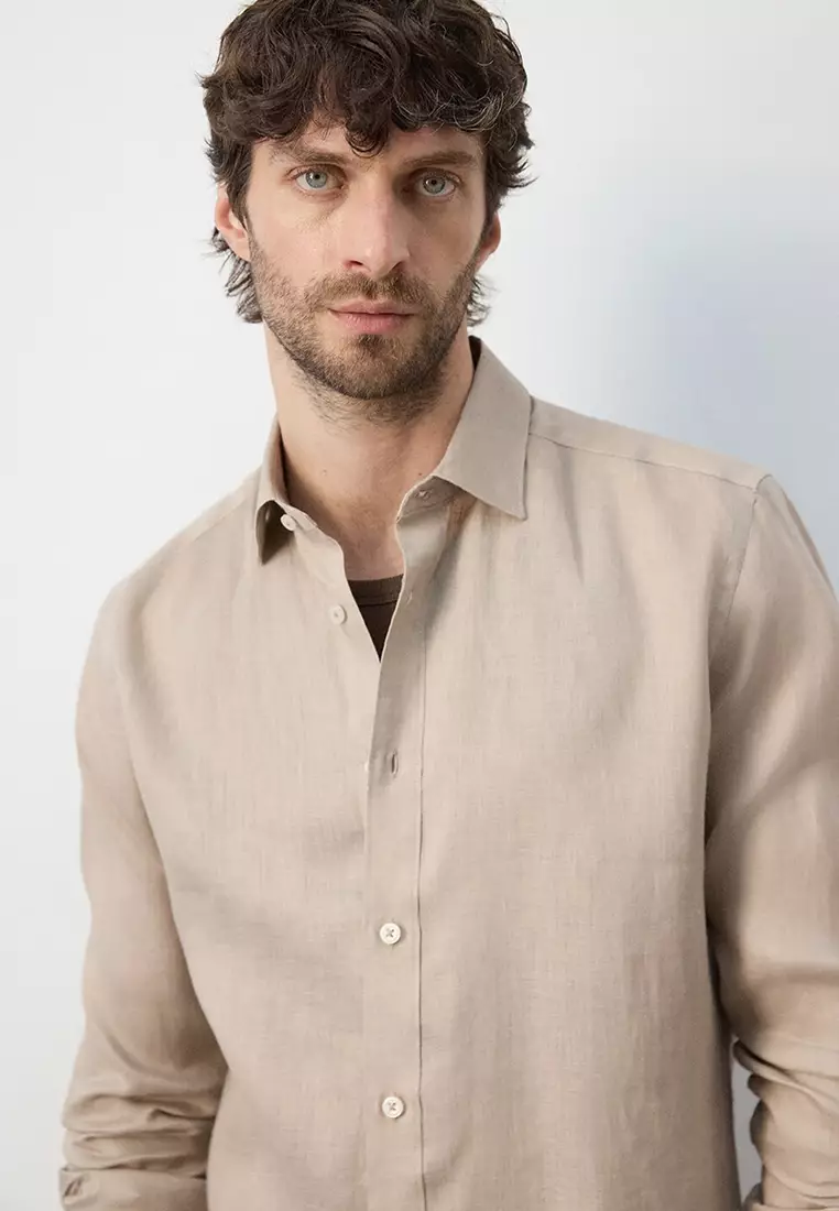 Regular-Fit 100% Linen Shirt
