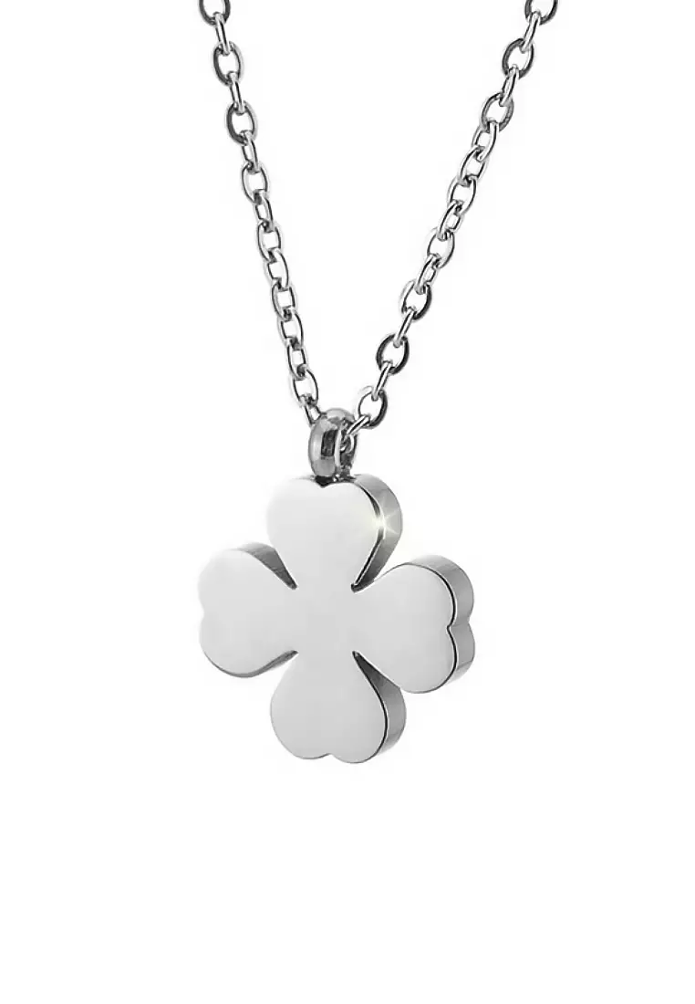Destiny Four Leaf Clover Necklace in Silver