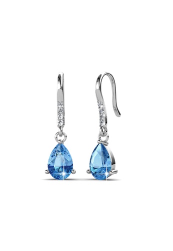 Her Jewellery blue Her Jewellery Dew Drop Earrings (Blue) with Premium Grade Crystals from Austria HE581AC0REN7MY_1
