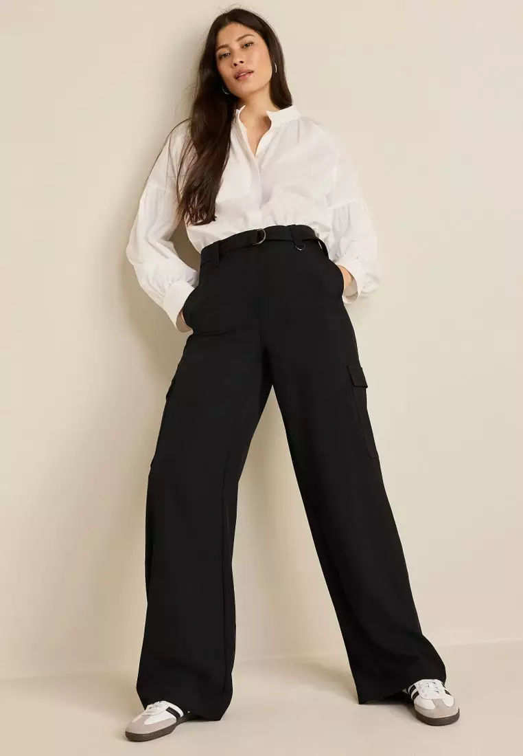 NEXT Smart Belted Wide Leg Cargo Trousers 2024 Buy NEXT Online