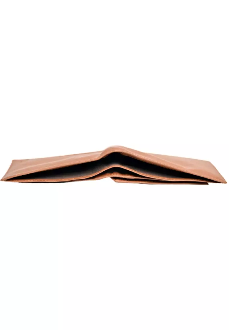 Men Lucky Leather Wallet with no holes -Bifold Lucky Wallet -Brown Wallet -3851 Oxhide