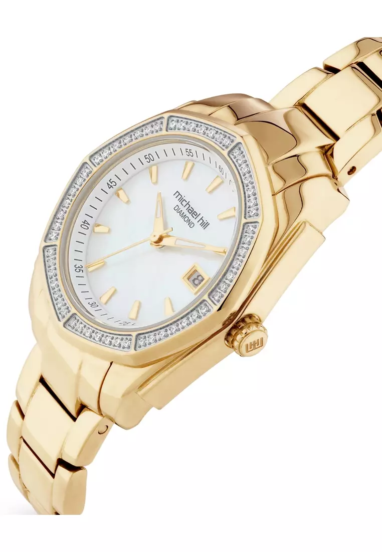 Golden on sale pearl watch