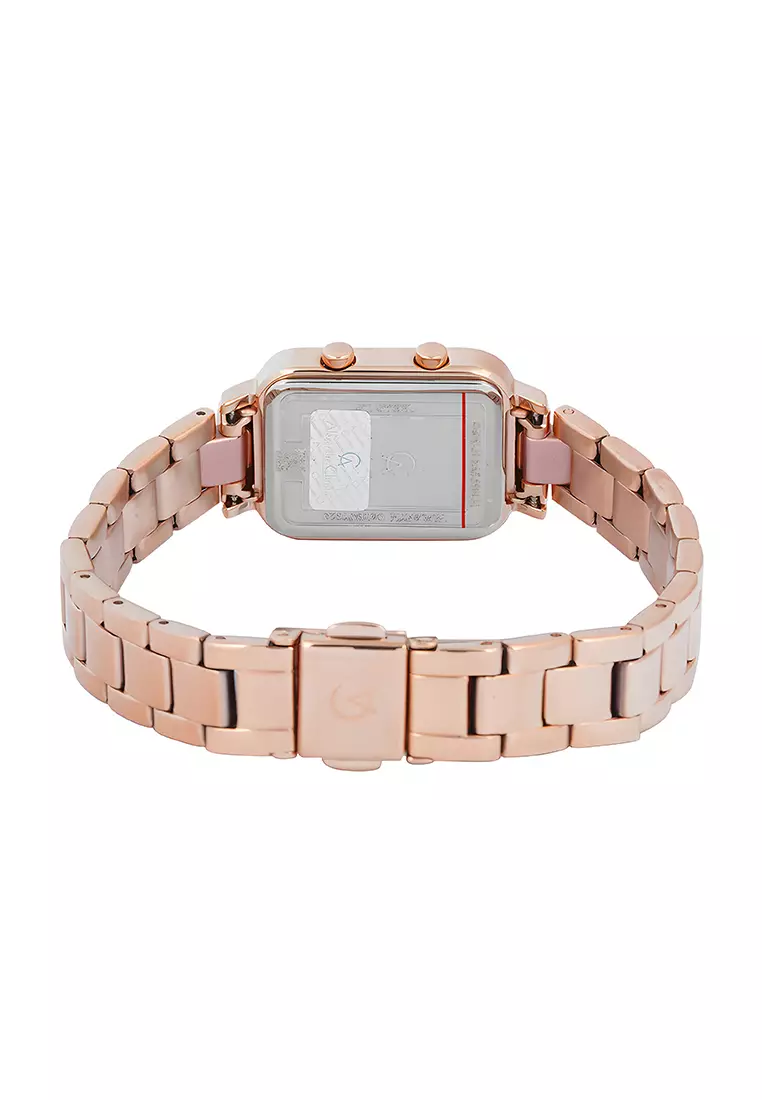 Alexandre Christie DiGi - Jam Tangan Digital Wanita - Rosegold Pink - All Stainless Steel - 9401LHBRGPN