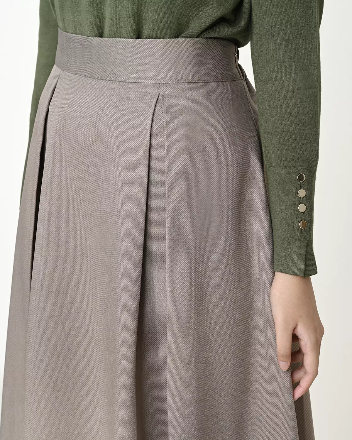 Geulis.id CHITOSE SKIRT - Taupe