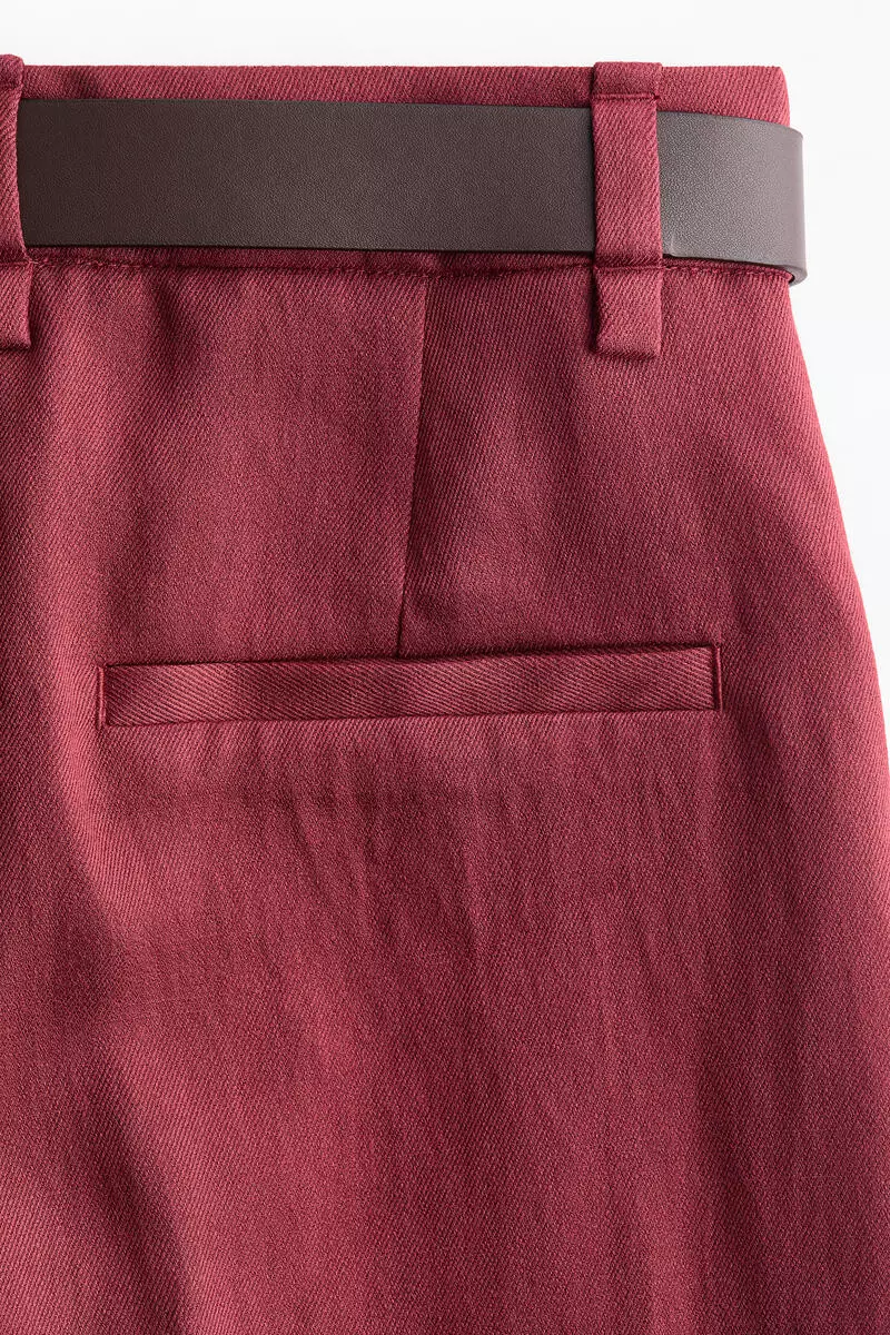 Wide belted trousers