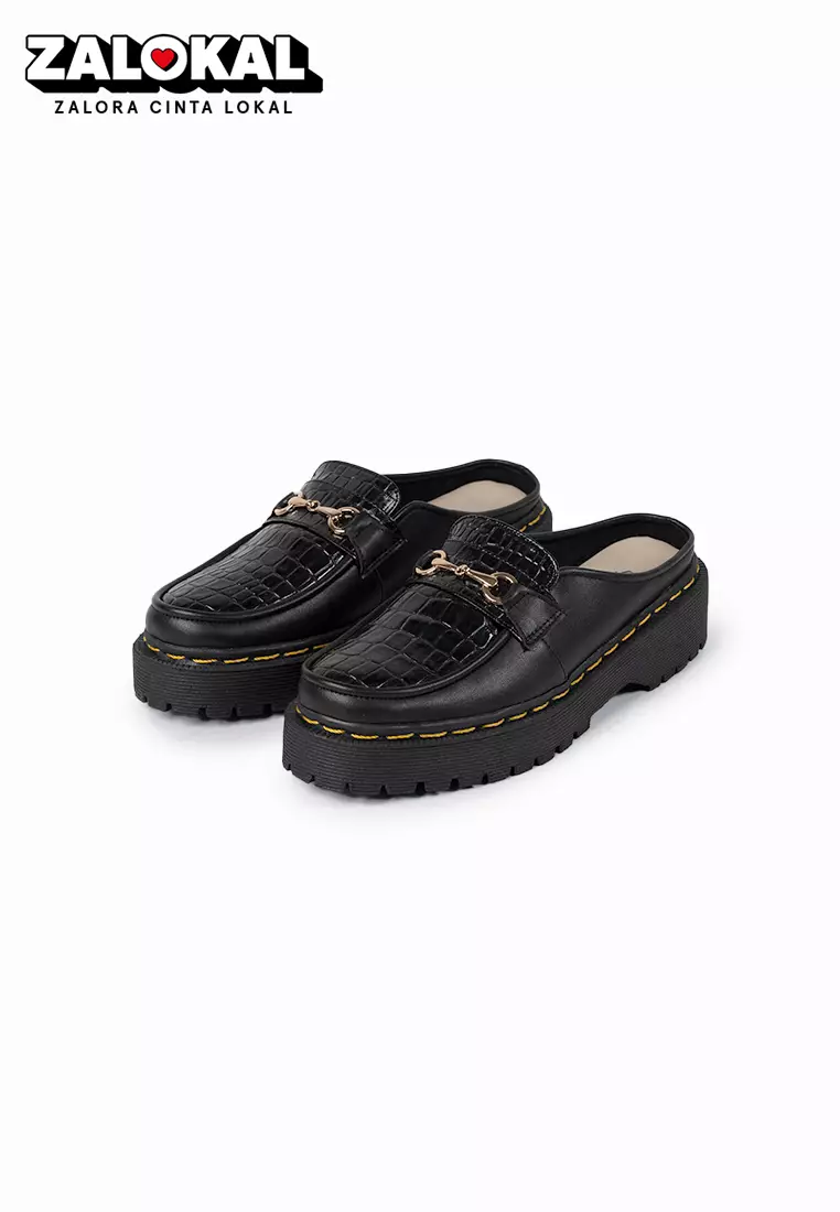 SEIS Lexi Loafers Mules Wanita - BLACK