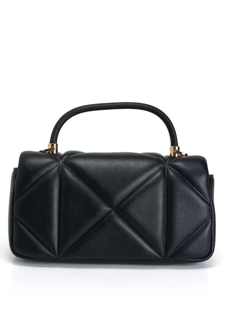 Embossed Quilted Top-Handle Bag (nt)