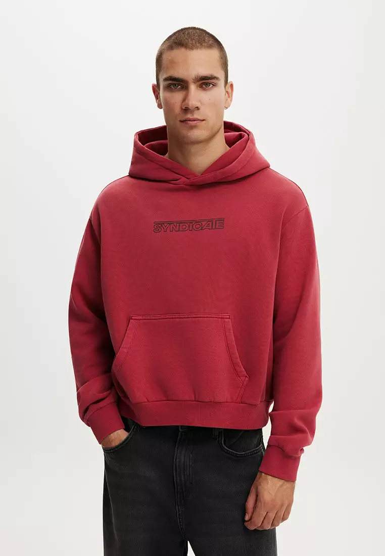 Cropped Fit Graphic Hoodie