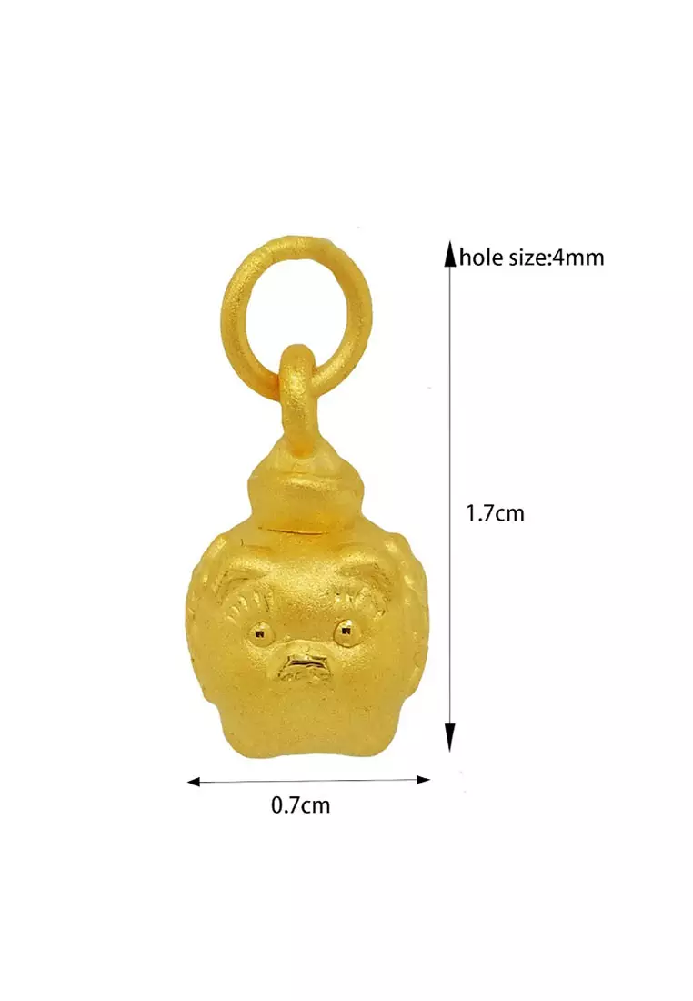 Buy LITZ Free Necklace LITZ 999 24K Gold Pig Pendant