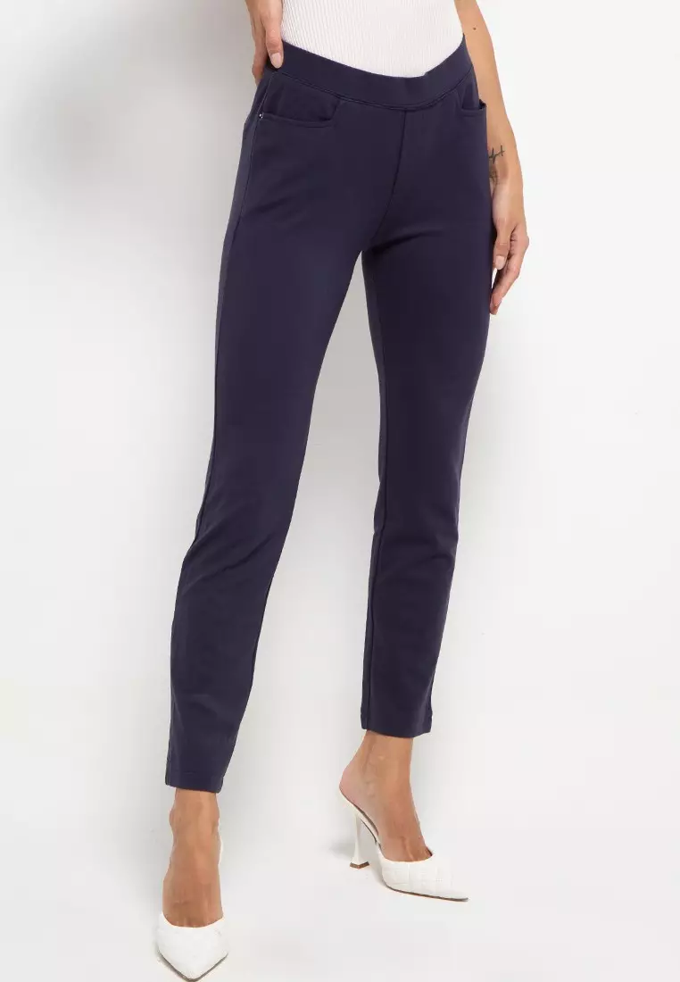 Skinny Long Pants Navy By Brilliant Girl
